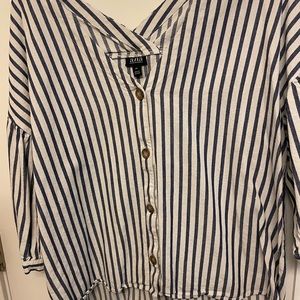 Blue striped blouse, XL